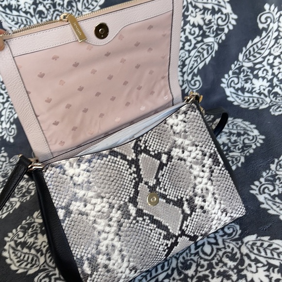 Kate Spade Medium Flap Shoulder Bag Natural Multi Mixed Material - Picture 10 of 16